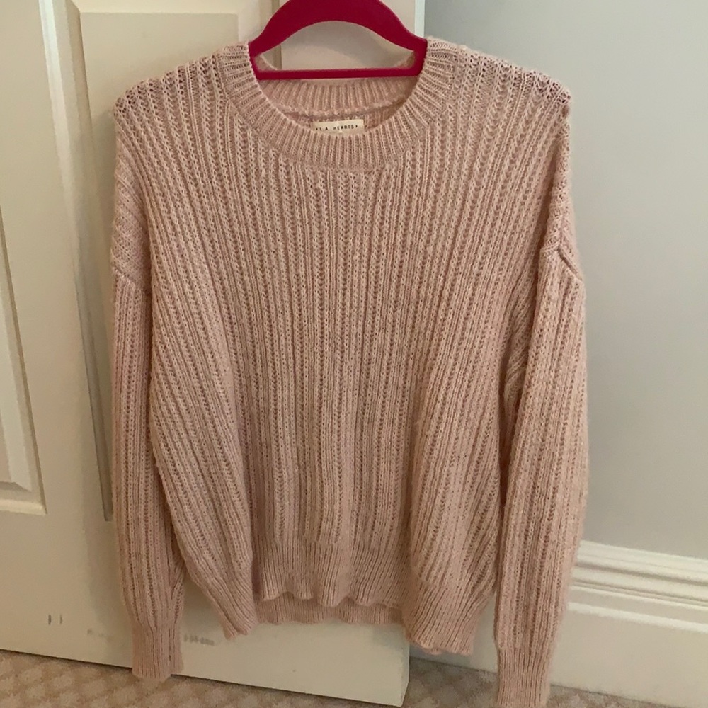 LA Hearts Pink Knit Sweater Size S